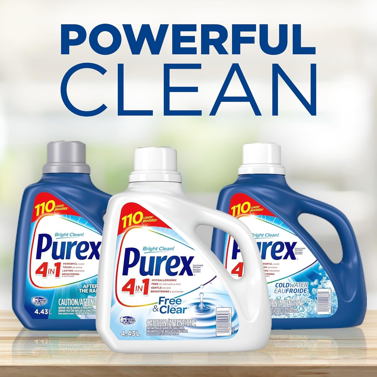 Purex Free and Clear Liquid Detergent for Sensitive Skin, 4.43 Liters (Packaging May Vary)