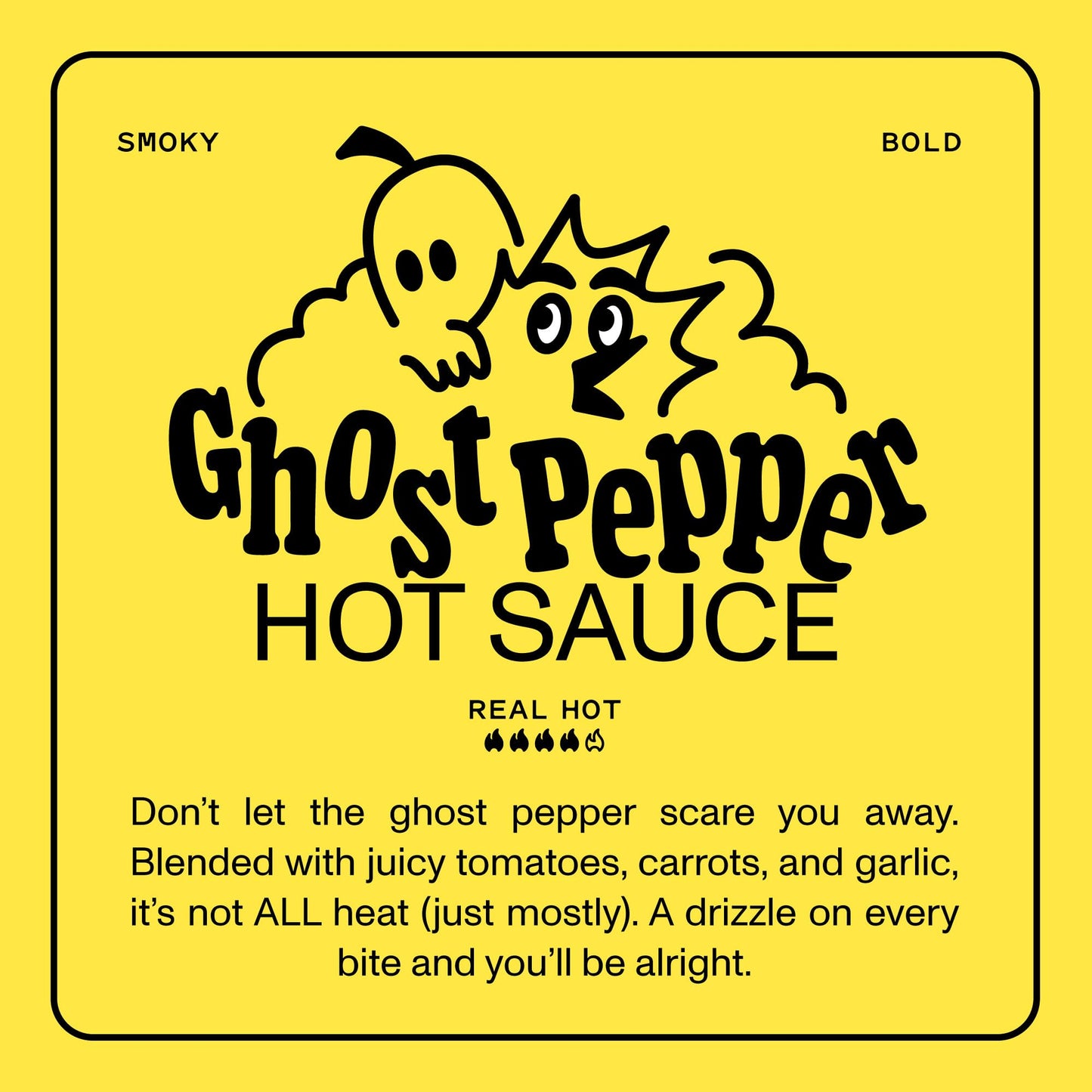 Ghost Pepper Hot Sauce by Yellowbird | Plant-Based, Gluten Free, Non-GMO | Homegrown in Austin | 19.6 oz