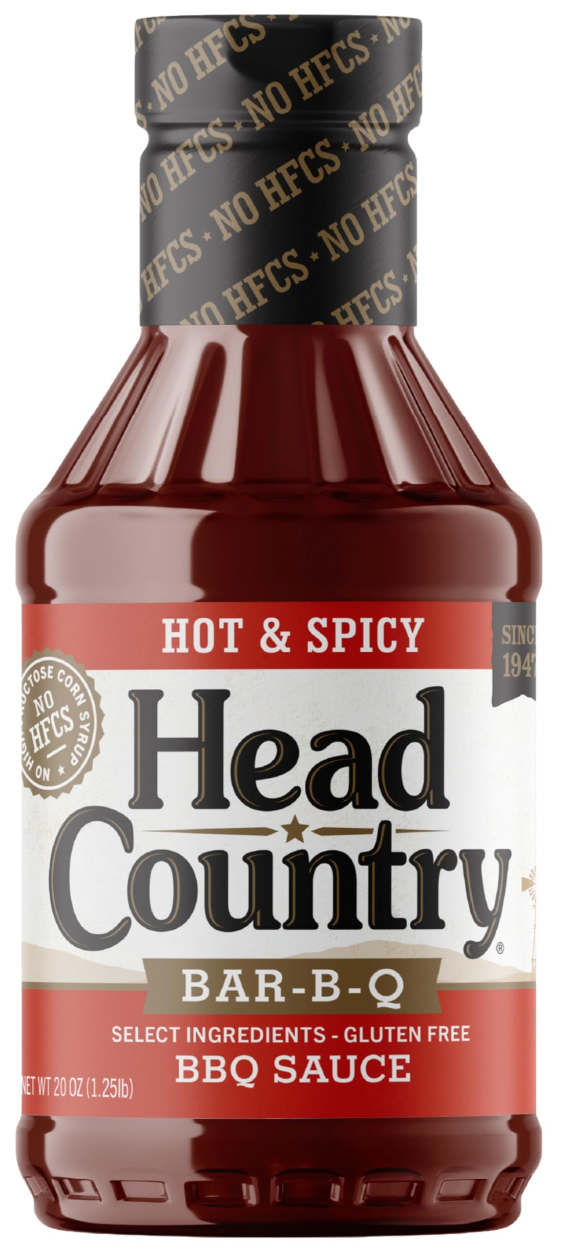 Head Country Hot & Spicy BBQ Sauce | 20 Ounce Bottle | Barbecue Sauce