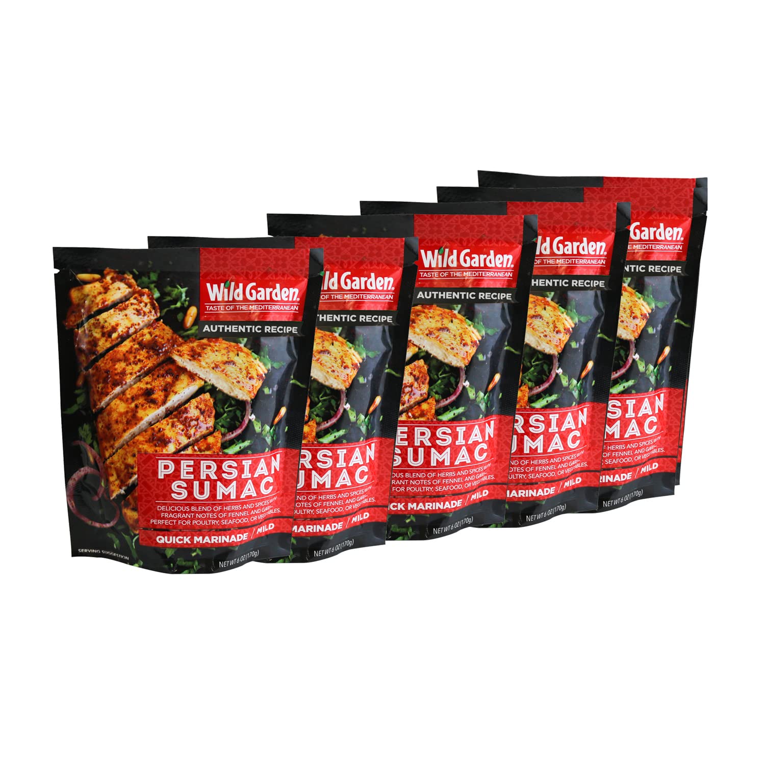 Wild Garden Ready-To-Use Persian Sumac Marinade, 100% Natural Meat Marinade, No Additives & Preservatives, Bold, Flavorful, Perfect for Chicken