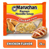 Maruchan Ramen Noodle Soup, Chicken Flavor - Japanese-Style Instant Noodles, Quick & Easy Meal for Kids, Students & Busy Families - 3 Oz. (24 Pack)
