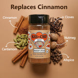Kiss the Chef Baker's Kiss Cinnamon Cardamom Spice Blend 3.5 oz - Warm Spice for Baking, Iced Coffee, Apple Pie, Cocktails & Ice Cream - All-Season