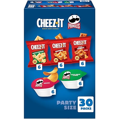 Cheez-It, Pringles, Salty Snacks, Party Size, Variety Pack, 26.58oz Box (30 Packs)