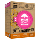 WBM Home Laundry Detergent Pods, Total 128 Count | Amber Fall Fragrance | 10 in 1 Laundry pods Detergent Ultra Power Cleaning with Plant-Based Scent