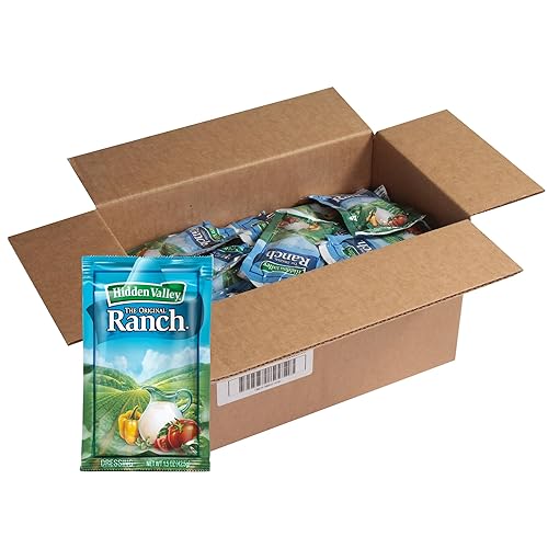 Ventura Foods Hidden Valley Original Ranch Dressing and Dip, 1.5 oz Individual Packets, Creamy Herb and Spice Blend, 84 Count
