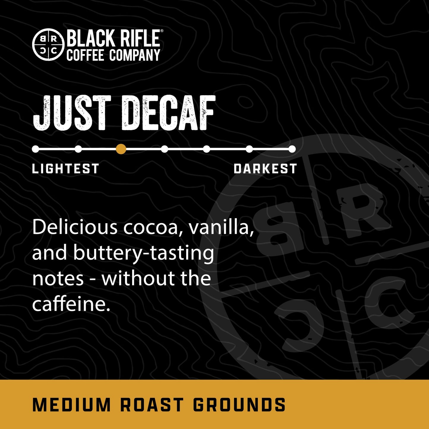 Black Rifle Coffee Company Just Decaf, 12oz Bag, Ground Coffee Medium Roast - Roasted Blend Made from Arabica Beans - Colombian & Brazilian Beans