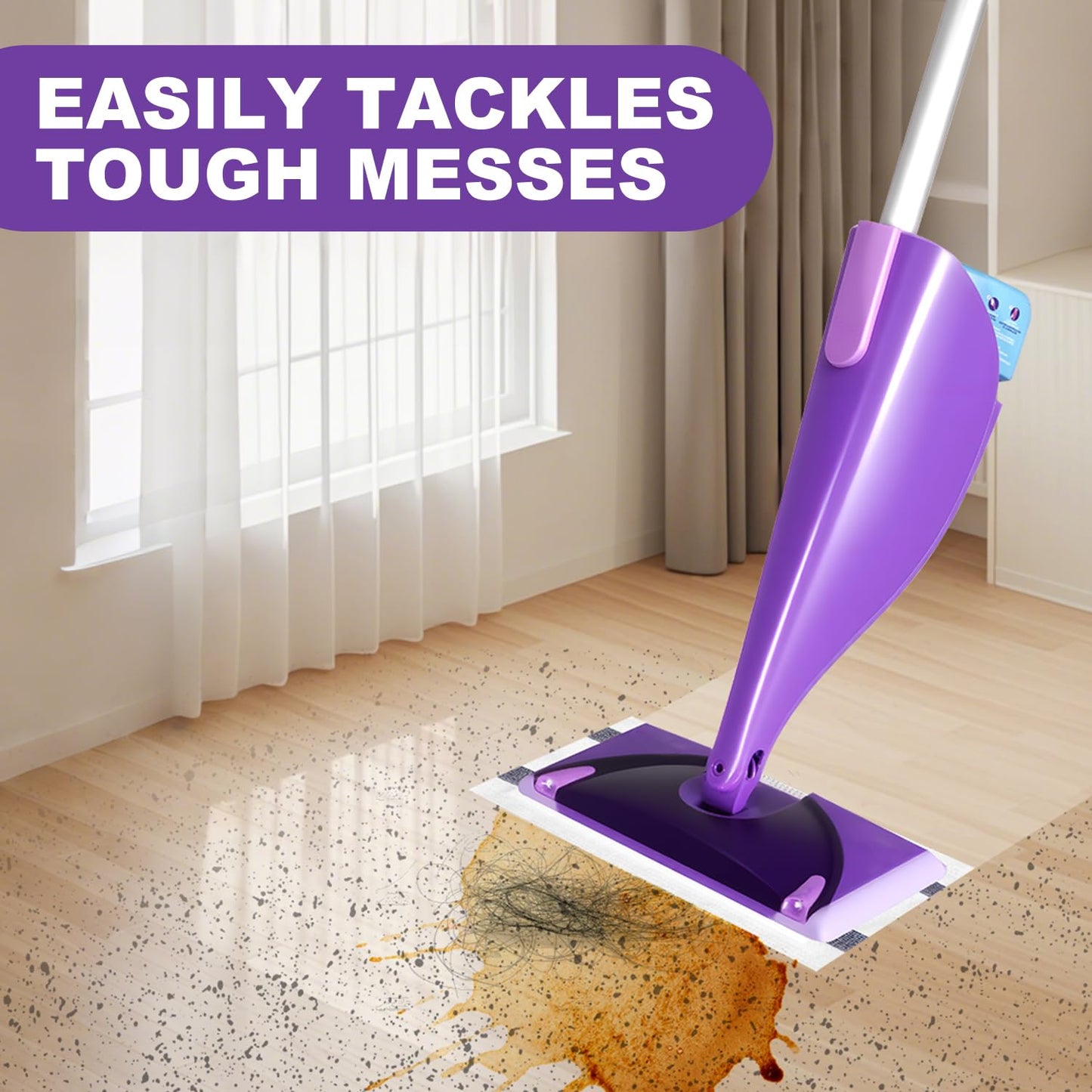 Vowanop Mop Pads Refill Compatible with Swiffer Wet Jet Spray Mops, Disposable Wet Jet Mopping Pads for Multi-Surface Floor Cleaning, Multi-Layer