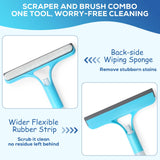 2 Pcs Window Squeegee with Sprayer,3 in 1 Spray Squeegee?3 in One Window Cleaning Scraper for Car, Home, Kitchen Windows