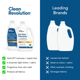 Clean Revolution Pet Hair Remover Laundry System 2-pack: Laundry Detergent + Fabric Softener with HairLift Technology, Fragrance-Free, 6 Natural