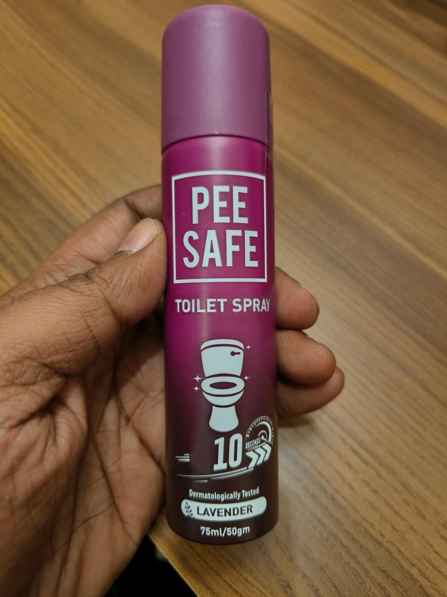 Pee Safe Lavender Scented Spray for Toilet Seats and Small Spaces, Travel-Size Bathroom Mist, 75ml (2.54 Fl Oz)