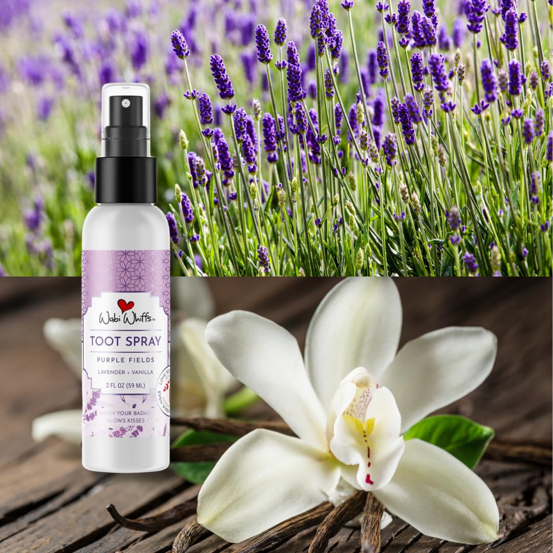 Wabi Whiffs Room and Bathroom Toot Sprays (Purple Fields)