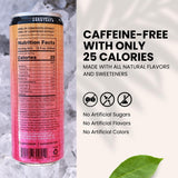 Mycopop Functional Mushroom Energy Drink, Caffeine-Free, 25 Calories, with Lions Mane & Cordyceps, Hibiscus Ginger Lemon Flavor, 12 fl oz