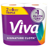 Viva Signature Cloth Paper Towels, Choose-A-Sheet Size, 2 Triple Rolls, 129 Sheets per Roll (Packaging May Vary)