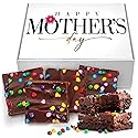 Mothers Day Gift Basket Chocolate Brownies Large Food Gift Individually Wrapped For Mom Women Daughter Package | Nut Free | Kosher