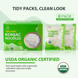 Soeos Organic Konjac Noodles, Angel Hair Pasta, 9.5 oz (270g)*6 Pack, Low Calorie, Low Carb, Keto and Paleo Friendly Shirataki Noodle, Gluten-Free
