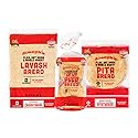 Joseph's Combo Value Pack, Flax, Oat Bran & Whole Wheat, Low Carb Pita Bread, Lavash Bread, and MINI Pita, Fresh Baked (1 Pack Each, 3 Packages Total)