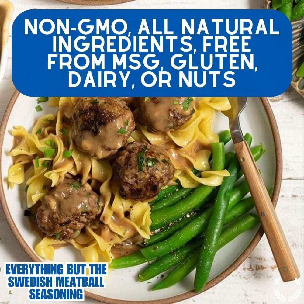 Everything But The Swedish Meatball Seasoning | All Natural | Non GMO | 1.7 oz| Gourmet Spice Mix | Small Batch | Artisanal Rub | Seasoning Blend |