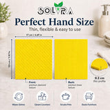 10 Pack Swedish Dishcloths for Kitchen | Reusable Paper Towels Washable, Non-Scratch Cellulose Sponge Cloths | Ultra Absorbent Dish Rags, No Odor