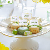56 PCS White Cheese Markers Cake Topper Toothpick Cupcake Toppers for Charcuterie Board Buffet Labels Blank Toothpick Flags Appetizer Signs Cupcake
