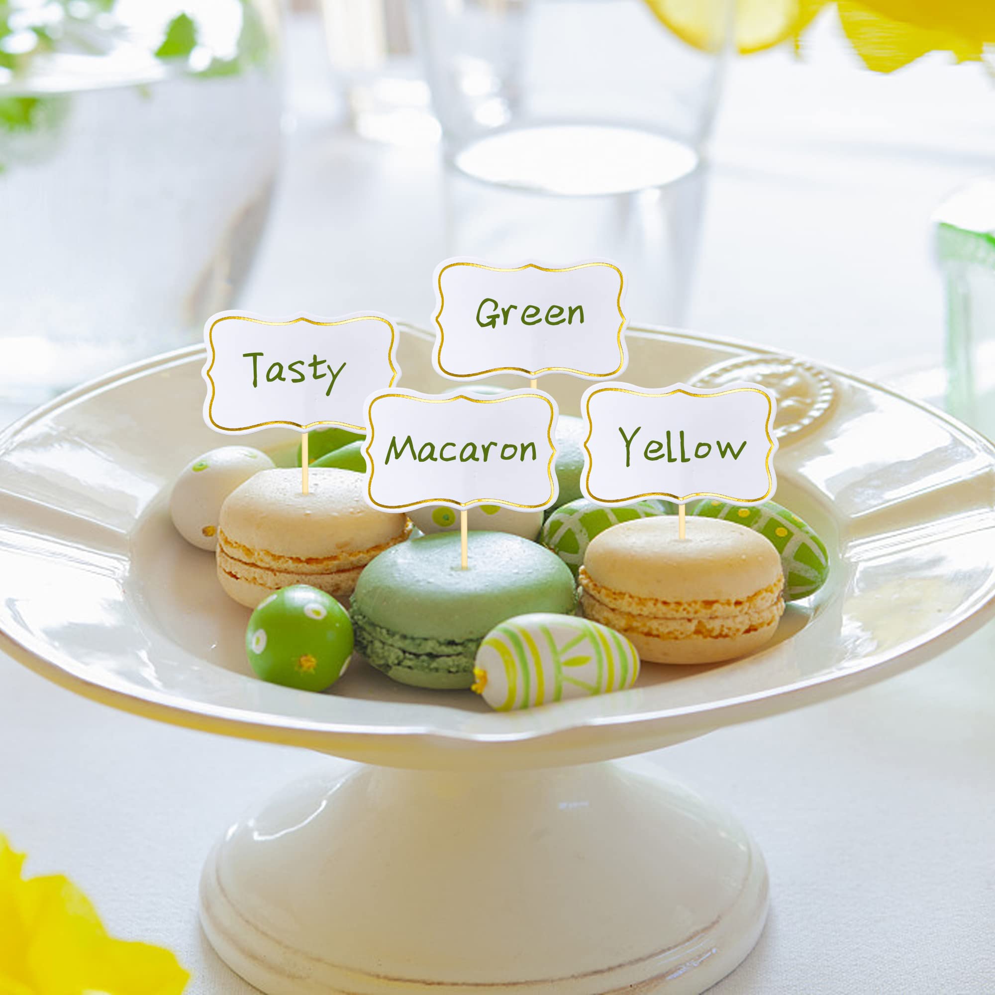 56 PCS White Cheese Markers Cake Topper Toothpick Cupcake Toppers for Charcuterie Board Buffet Labels Blank Toothpick Flags Appetizer Signs Cupcake