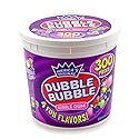 Tootsie Roll Dubble Bubble Gum - 300 Count Resealable Tub of Individually Wrapped Fruit and Bubble Gum - Original, Watermelon, Apple and Grape Flavors