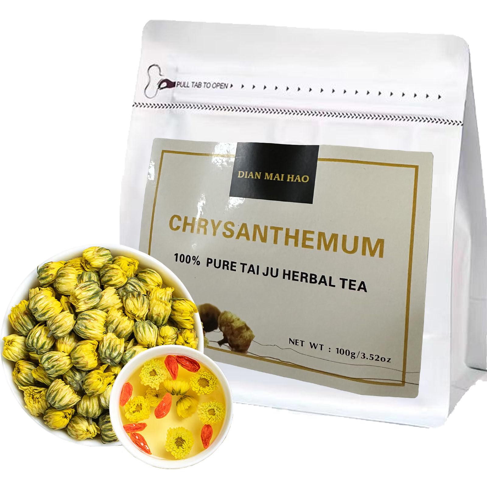 Dian Mai 80g Fetal Chrysanthemum Hang White Bud - Tongxiang Fetus Fresh Sulfur-Free Flower Tea