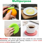 MJDFS, Silicone Sponge for Dish Washing, Dishwasher Safe, Heat Proof and BPA Free, Kitchen Cleaning Sponges for Light Cleaning Tasks, Double Sided