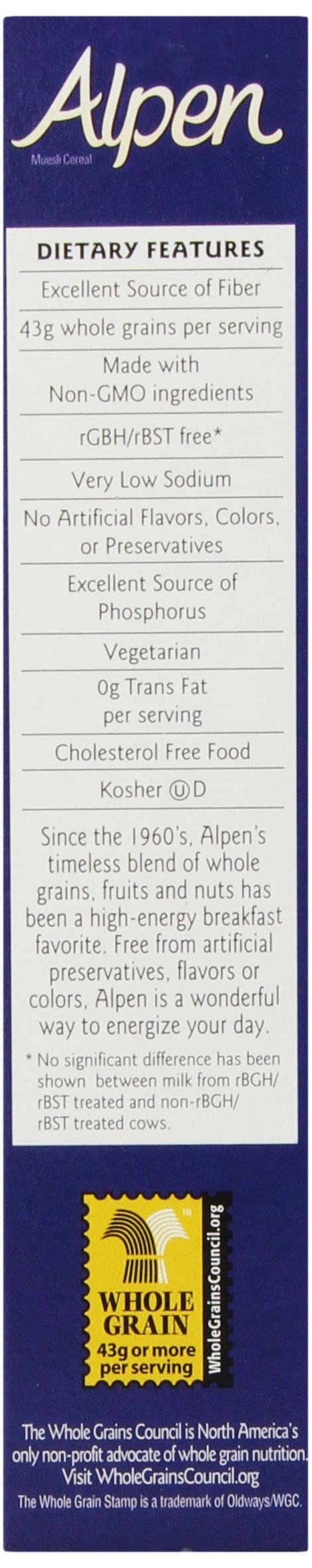 Alpen Cereal, No Sugar Added, 14 Ounce