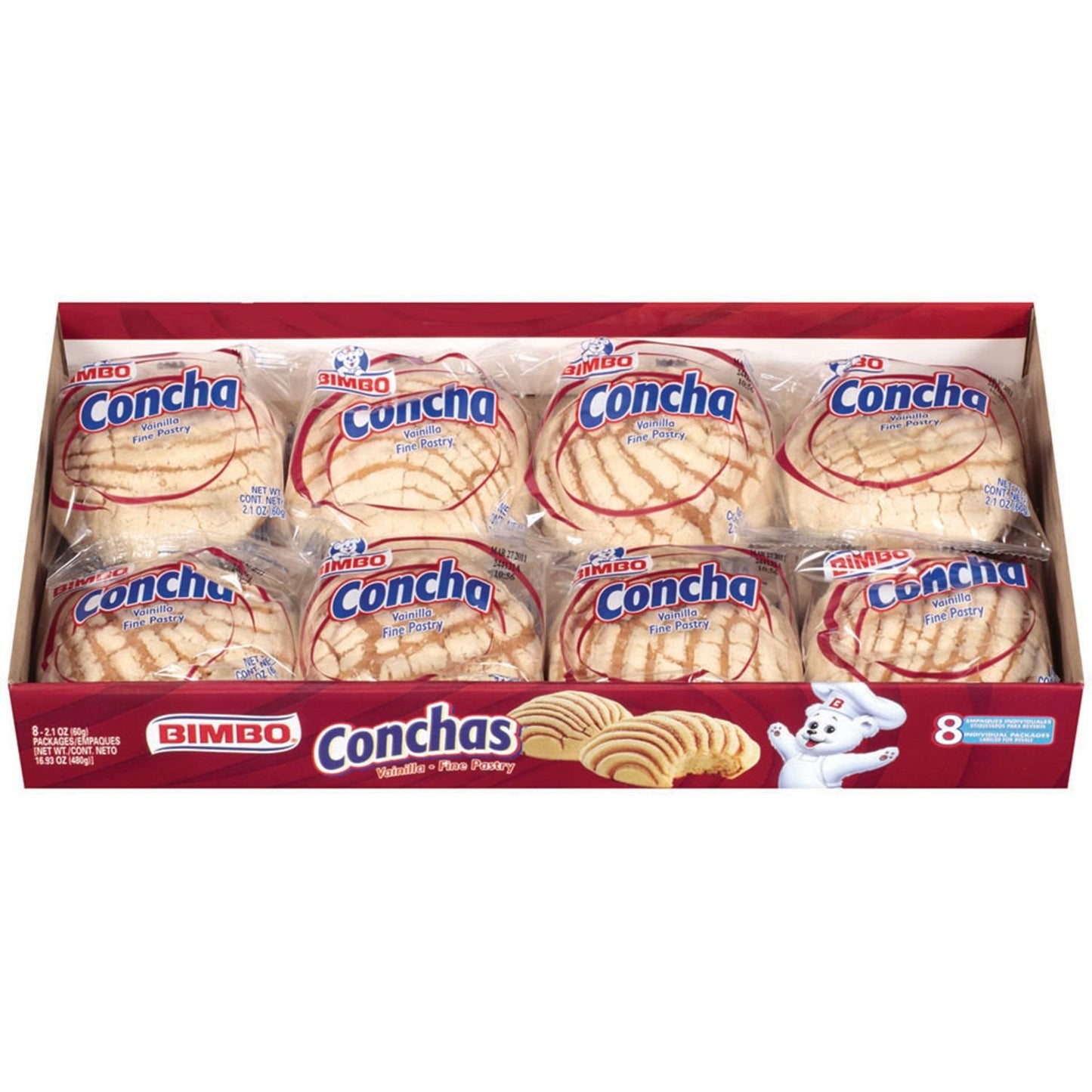 Vanilla Conchas - 8 ct.