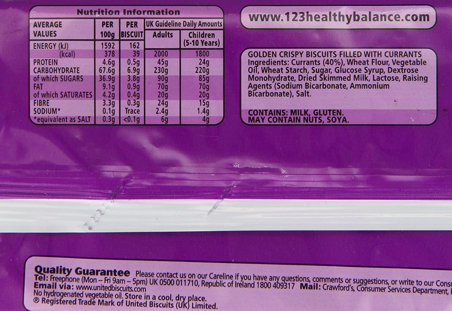 Crawford's Garibaldi Biscuits 100g (Pack of 12)