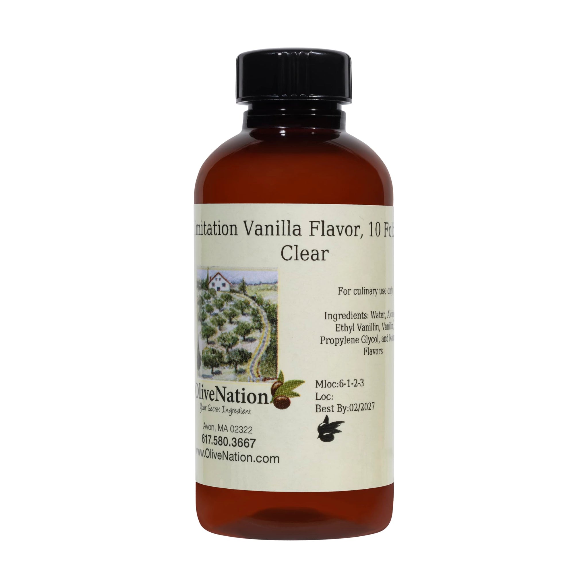 "Imitation Vanilla Flavor, 10 Fold - Clear 16 fl oz"