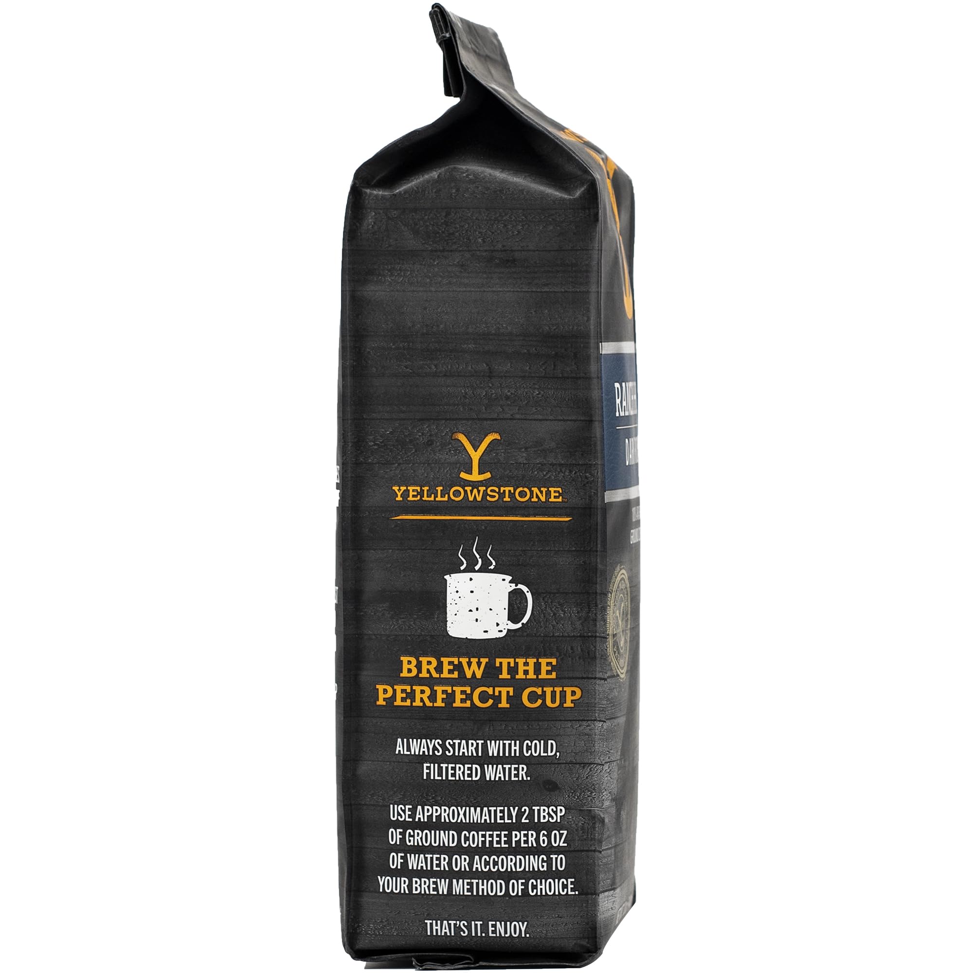 Yellowstone Ranch House Dark Roast Coffee,100% Arabica Ground Coffee, 12 oz.