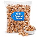 Caramel Cubes Candy, 6 lb Bulk Bag, Individually Wrapped Soft Chewy Caramels