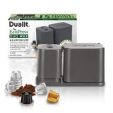 Dualit EcoPress Duo Max Aluminium Coffee Capsule Recycling Tool Premium Eco Friendly Tool Original Size Capsules & Coffee Grounds