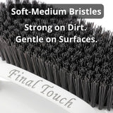 Scrub Brush, Soft-Medium Bristle Scrub Brush with Handle - All-Purpose Cleaning Brushes for Kitchen, Bathroom, Shower, Tile, Grout, Sink & Floor