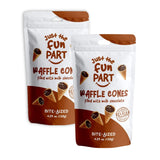 Just The Fun Part | Bite-Size Crispy Mini Waffle Cones | Filled With Premium Belgian Chocolate | Great For Snacks, Desserts, Grab & Go | Kosher | 4.23