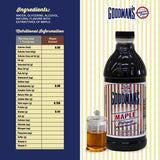 Goodman's Natural Maple Extract - Gluten-Free, Non-GMO, Kosher, Low Carb & Low Calorie, Low Alcohol, No Artificial Color, No Animal Products, No Sugar