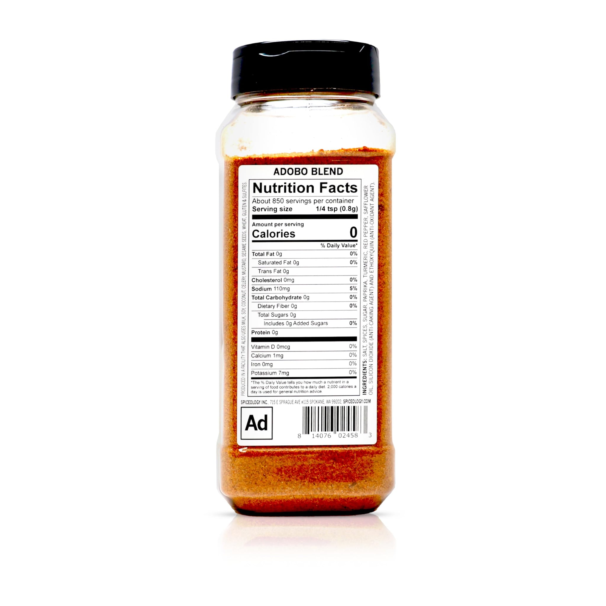 Spiceology - Adobo Latin Seasoning - Premium Adobo Spice Blend with Paprika, Turmeric & Red Pepper - Bold, Savory, and Perfect for Chicken, Pork, Beef