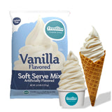 Frostline Vanilla Soft Serve Ice Cream Mix, Lactose & Gluten Free - Just Add Water, Dairy, or Dairy Free Alternative, Use with Blender, Countertop Ice