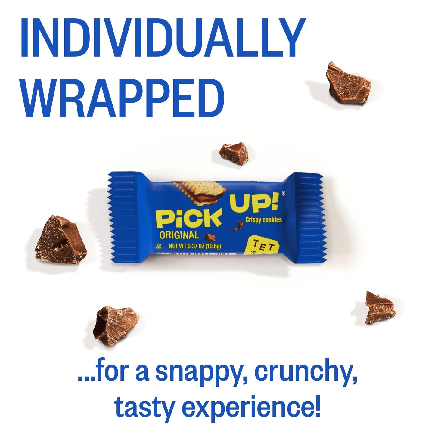 Bahlsen PiCK UP! Minis Original (100 ct Bucket of Individual Cookies) - German chocolate sandwiched between two crisp biscuits - Kosher (0.37 oz
