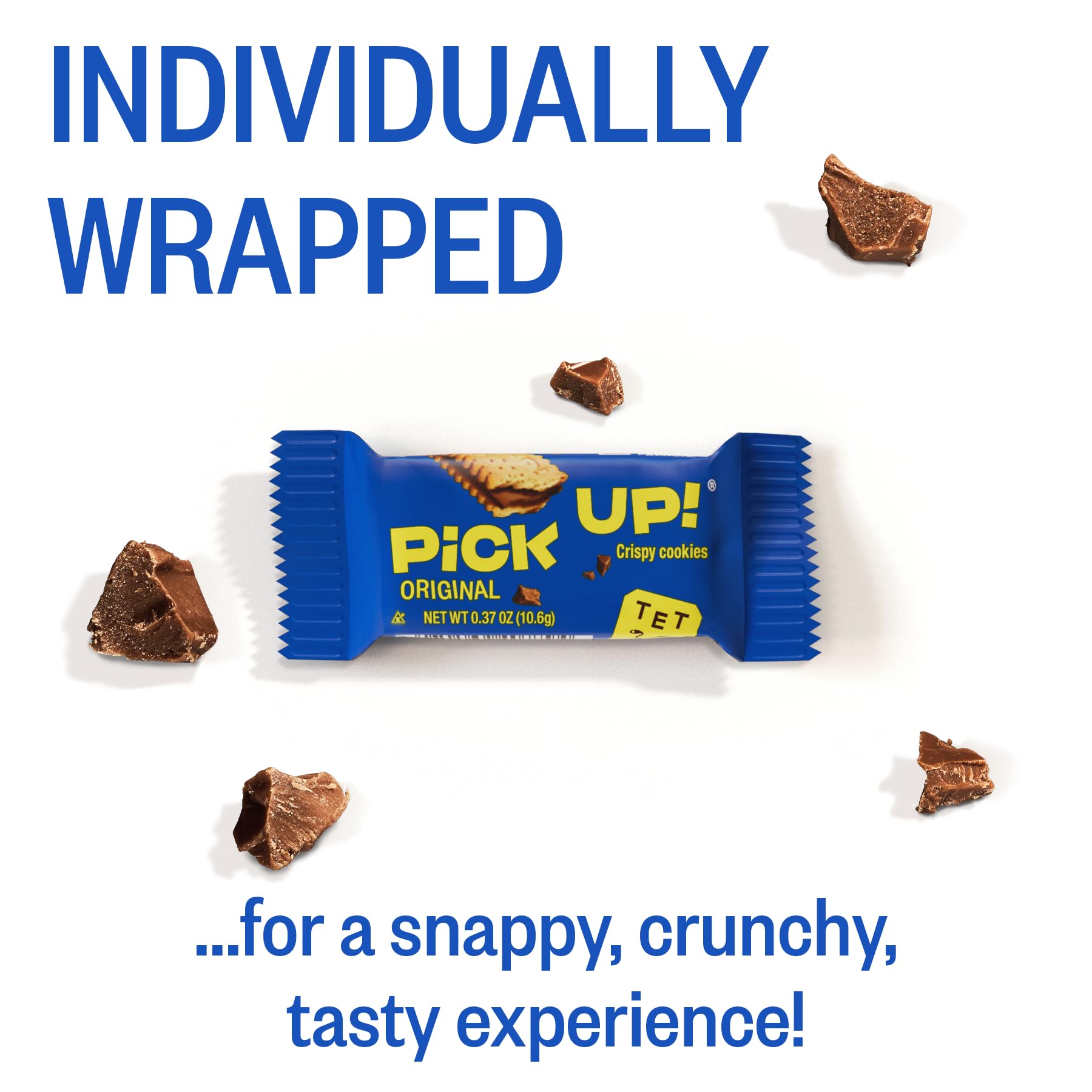 Bahlsen PiCK UP! Minis Original (100 ct Bucket of Individual Cookies) - German chocolate sandwiched between two crisp biscuits - Kosher (0.37 oz