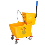 Alpine Mop Bucket & Side Wringer Combo - Heavy Duty & Commercial Janitorial Cart w/Spring Wringer on Wheels for Home & Industrial Cleaning