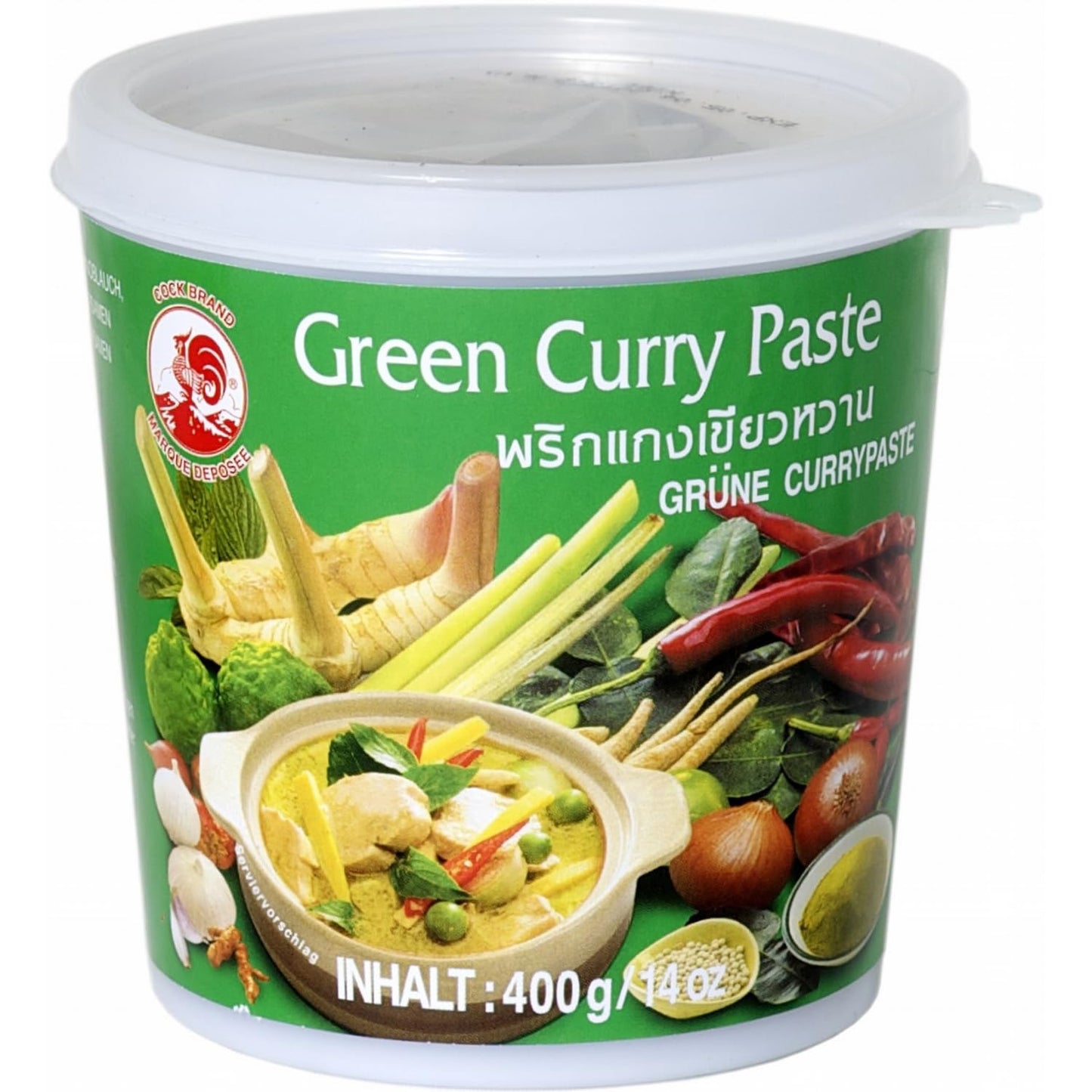 Cock Brand - Thai Green Curry Paste - 14 Oz