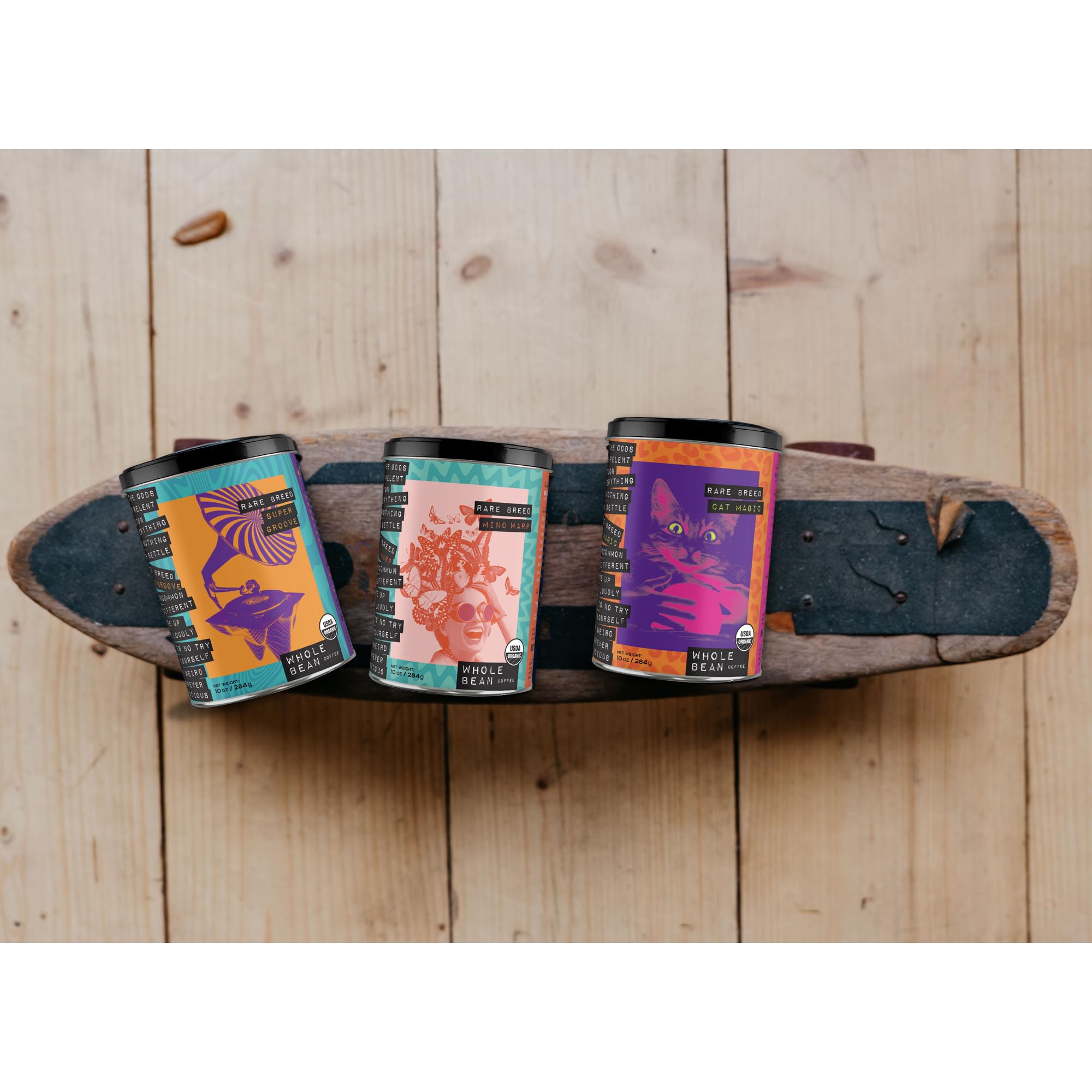 Rare Breed Cat Magic Medium Roast Whole Bean Coffee - Roasted Low Acid Arabica Beans with Bold Aromatic Flavor - Ideal Gift for Coffee Lovers, Brewing