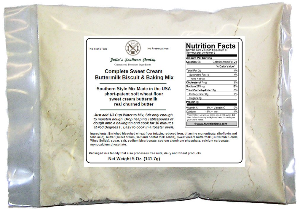 Julia's Best Biscuit Mix with Real Buttermilk and Butter 5 Oz Pkg