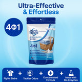 Earth Breeze Enzyme Laundry Booster Powder - 2lbs (64 Loads) - Powerful 4-in-1 Bio-Enzyme Formula Deep Cleans, Tackles Odors, Fights Stains