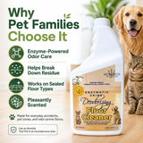 NOYATECH Pet Floor Cleaner for Mopping - Enzyme Urine & Odor Eliminator - Safe for Hardwood, Tile, Laminate & Grout - Dog & Cat Pee Concentrate, 32 oz
