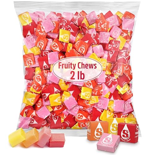 Fruit Chews Candy, 2lb Pack of Starbrst Candy Bulk, Individually Wrapped for Freshness and Easy Sharing, Perfect Bulk Candies for Buffet Spreads at