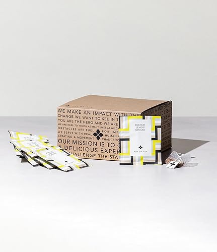 Art of Tea | French Lemon Ginger | 50 Pyramid Tea Bag Sachets
