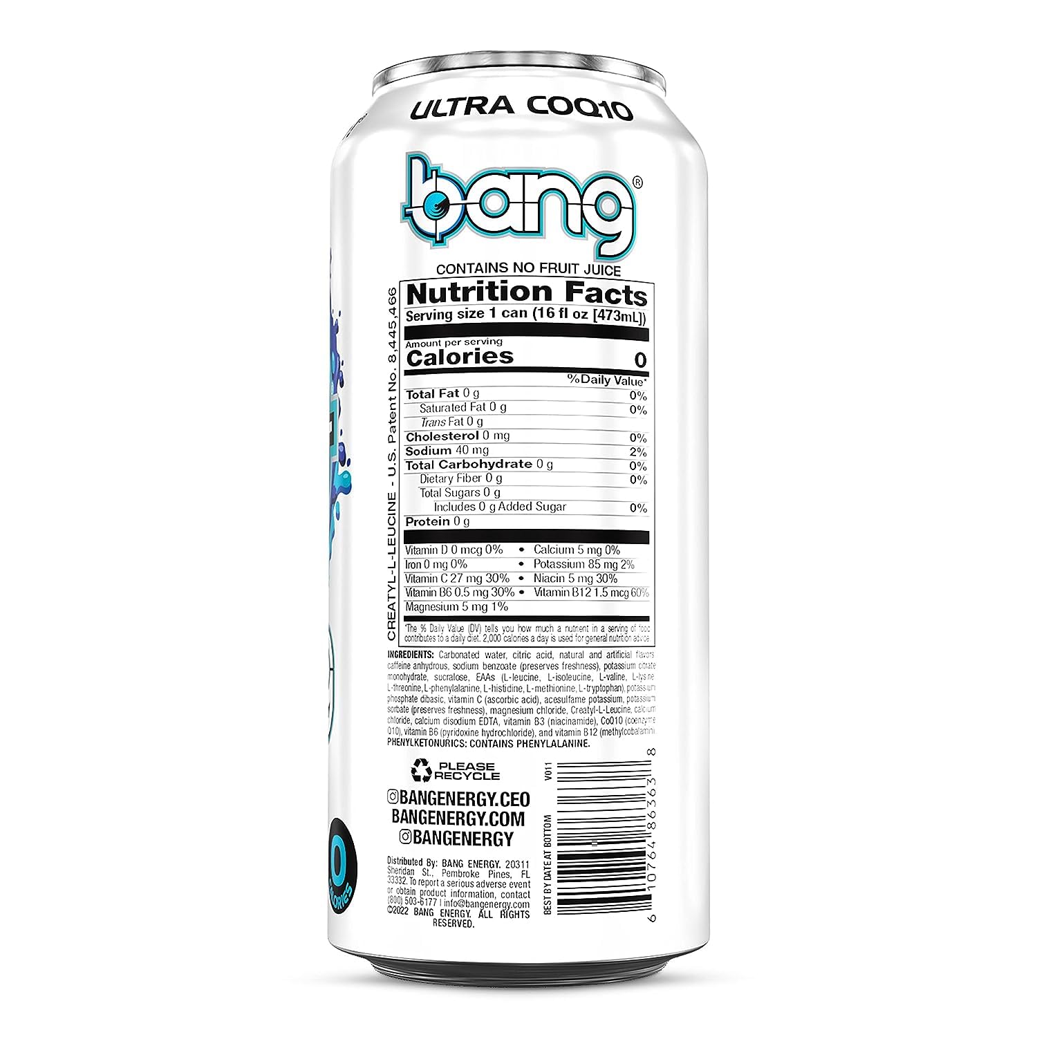 Vpx Bang - Blue Razz - 16fl.oz. (Pack of 4)